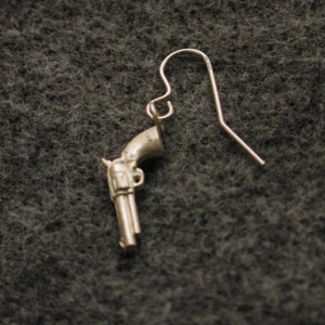 gun tiny revolver earrings